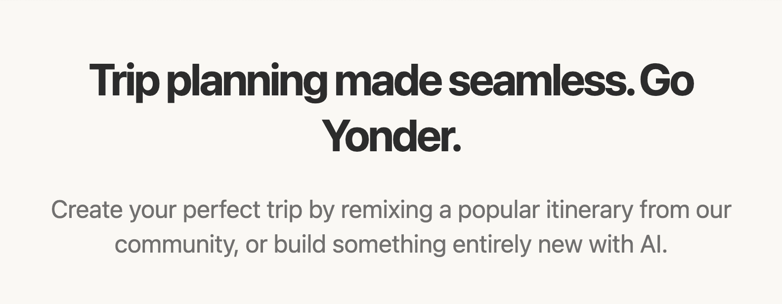 Yonder features